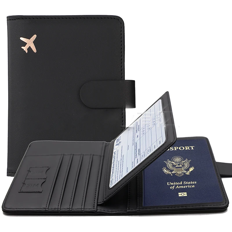 US /European Multifunctional Passport Cover with Vaccine Card Holder Travel Wallet CDC Vaccination Card Protective Case