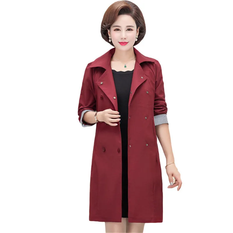

2022 New Windbreaker Women Mid-Long Double-Breasted Spring Autumn Trench Coat Loose Coat Female Fashion Overcoat