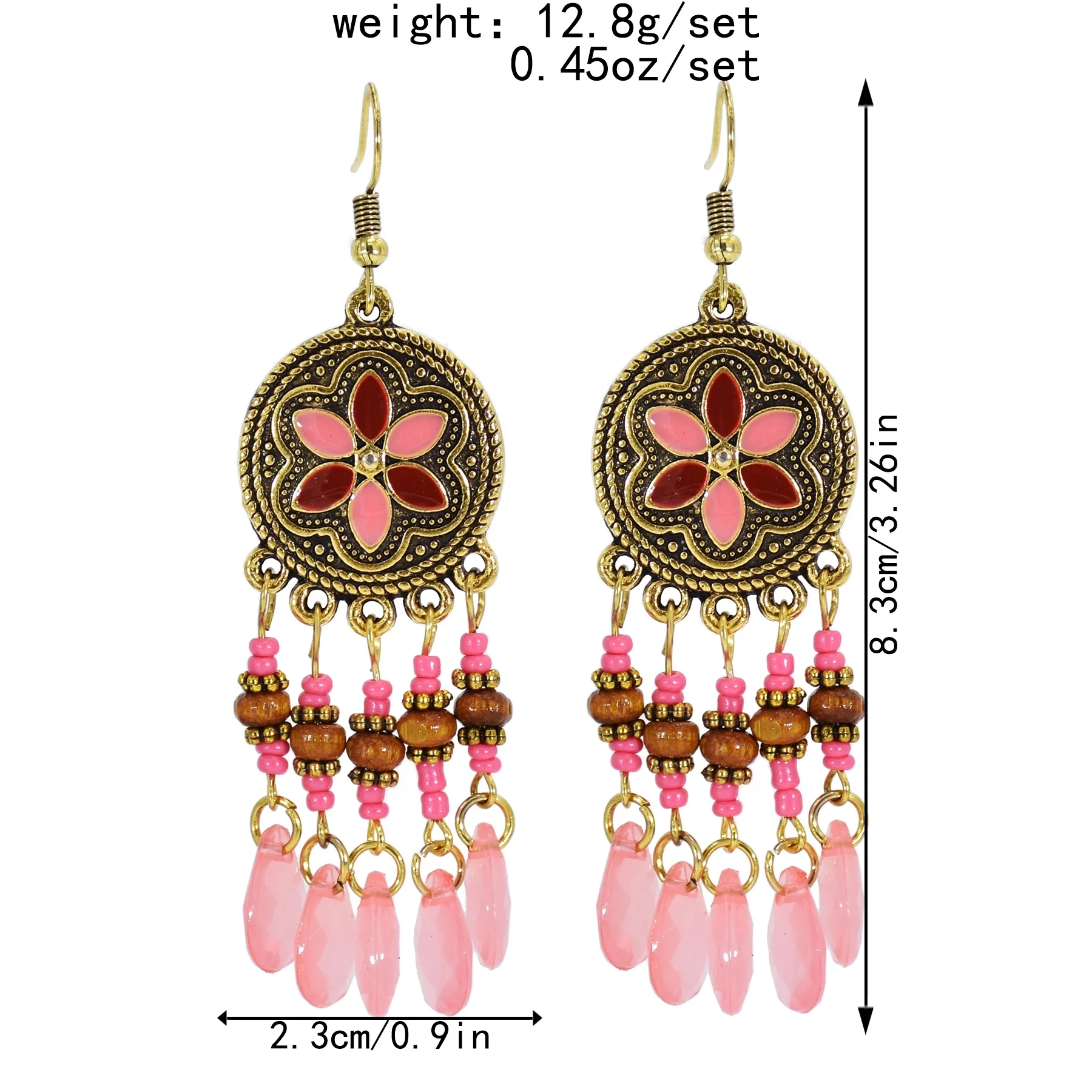 Bohemian ethnic style retro Indian women's earrings image 6