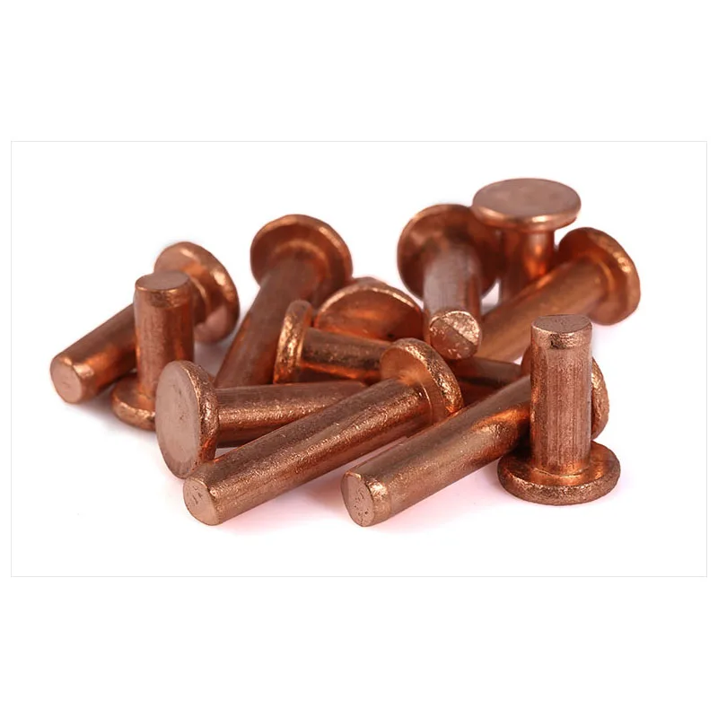 [M4 M5 M6 M8] Copper Solid Rivets Knock Flat Head Rivet GB109