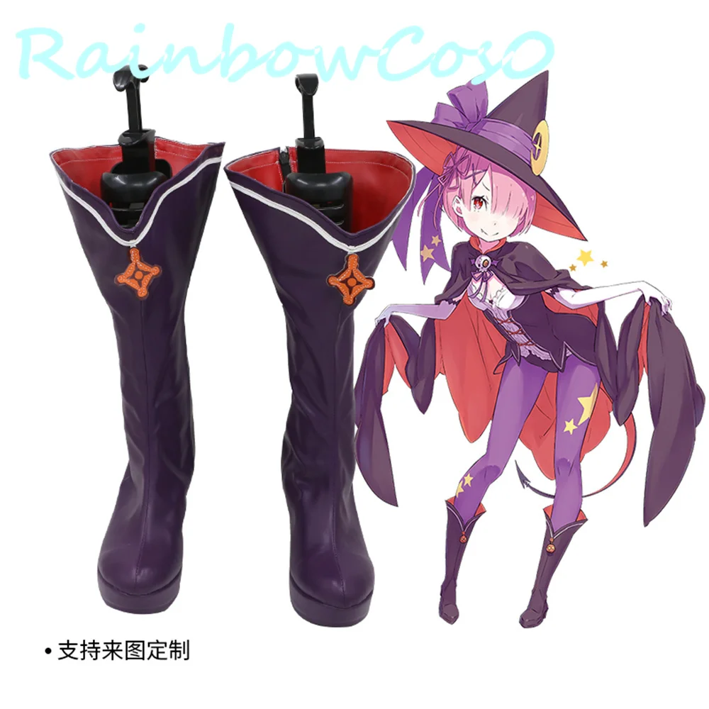 Re Life in a different world from zero Rem Cosplay zapatos botas juego Anime carnaval fiesta Halloween chrytmas Rainbowcos0 W1998