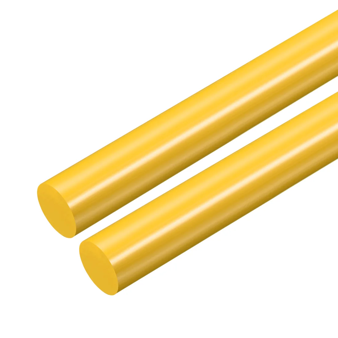 uxcell Plastic Round Rod,POM Rod,20mm Dia Green Engineering Plastic Round Bar 2pcs 21mm  2pcs Yellow