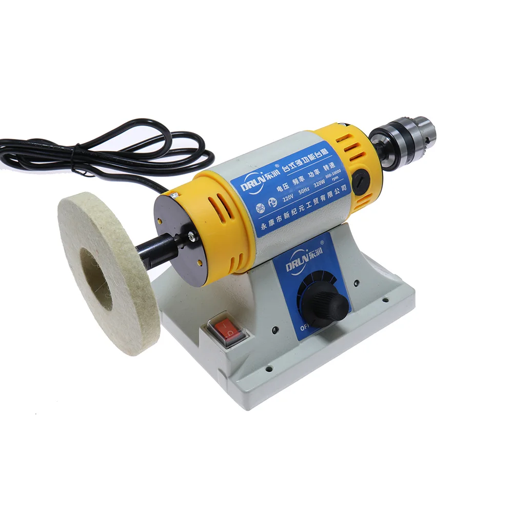 220V 320W Desktop Polishing And Grinding Cutting Machine For DIY Woodworking Jade Jewelry Dental Bench Lathe Motor