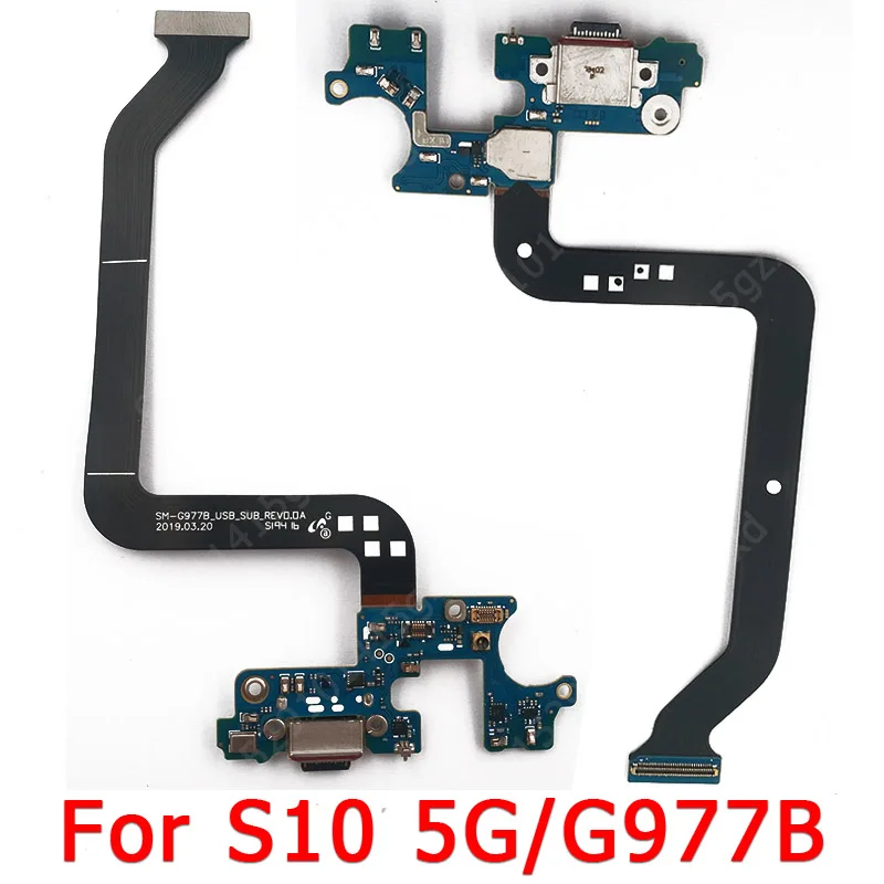 Charging Port for Samsung Galaxy S10 5G G977 USB Charge Board PCB Dock Connector Flex Cable Replacement Spare Parts