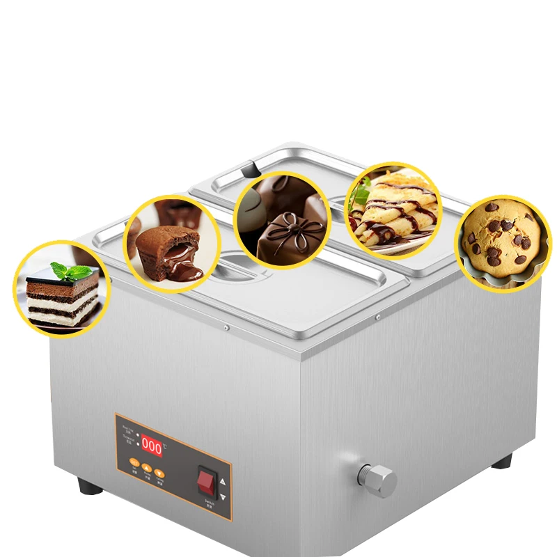 Commercial Chocolate Melting Pot Machine 1000W Electric Chocolate Warmer Melter Furnace Melt Cheese Warm Milk