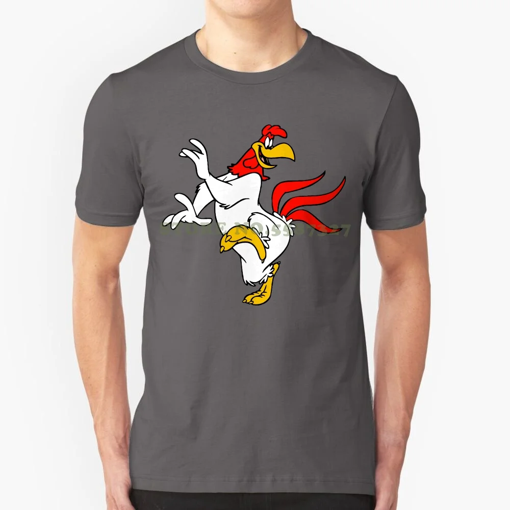 New Popular Foghorn Leghorn Series Men's Black T Shirt Size S 4xl Short Sleeve Cartoon Tshirt Tops Summer