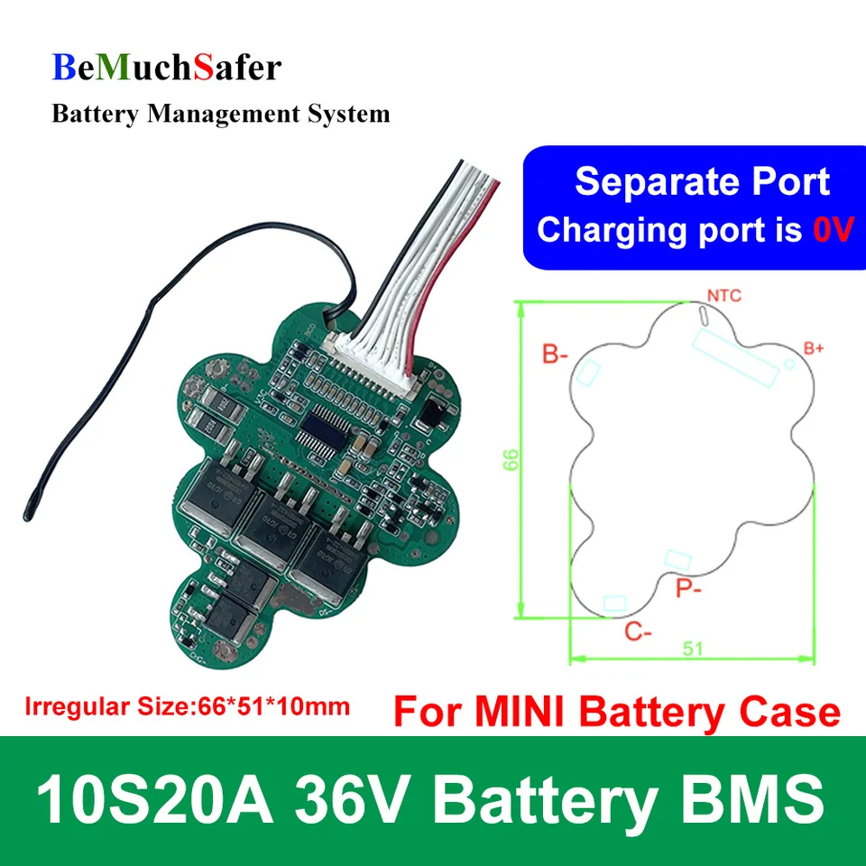 Dorado EEL 10S 13S 20A BMS Separate Port 10S20A 13S20A 36V 48V PCM