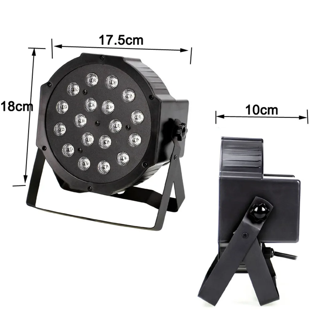 18x3W LED Par Light RGBW Disco Wash Light Equipment 8 canali DMX 512 LED Lights Strobe Stage Lighting Effect Light con telecomando