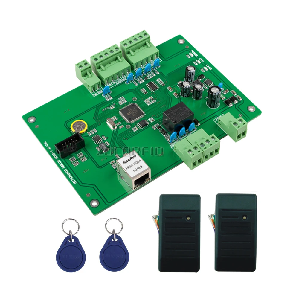 

TCP/IP 1 door RFID access control panel access control board door access control system +2 reader+10 RFID tags