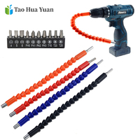 2pcs Flexible Shaft Drill Bit Extension Holder Link/Electronic Drill Hex Screwdriver Soft Shafts Driver Extend Rod Impact Tools