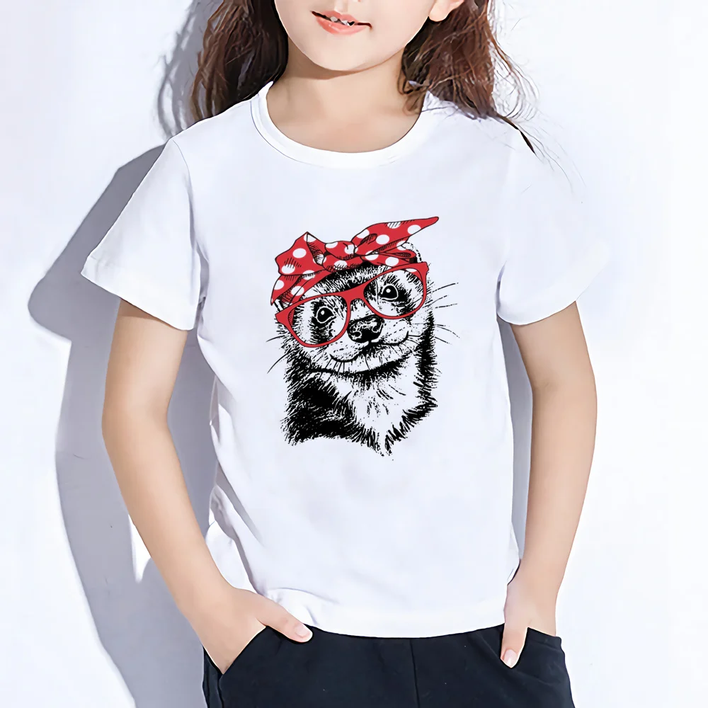 

Summer Kids Cartoon Dogs Print Baby Tshirts Funny Bow Top Boys Girls Cute T Shirt Fashion Children Graphic Short-sleeved,YKP119