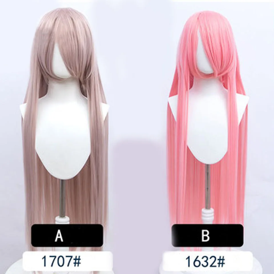 AOSI 100 cm lange gerade Cosplay-Haar-Synthetik-Perücke, Schwarz, Weiß, Rot, Rosa, Braun, Gold, Blau, Damen, hitzebeständig, Anime-Perücken – Detail 19