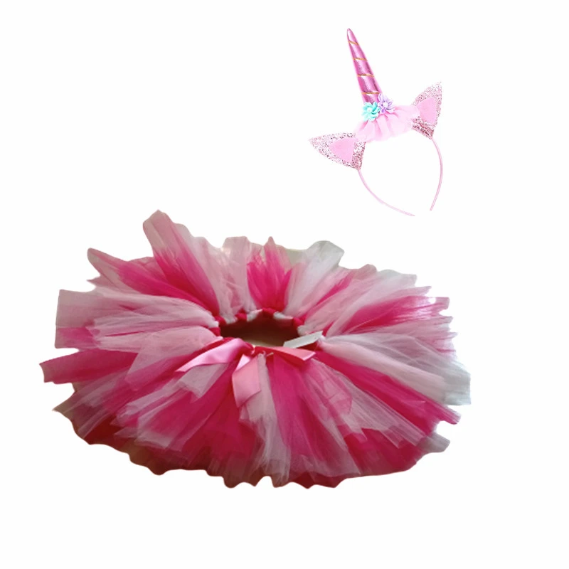 

Tutu Skirt Baby Girls Unicorn Costume Clothing Birthday Party Wear Girls Skirts Pink Fluffy Dance Bellet Tutu Skirt