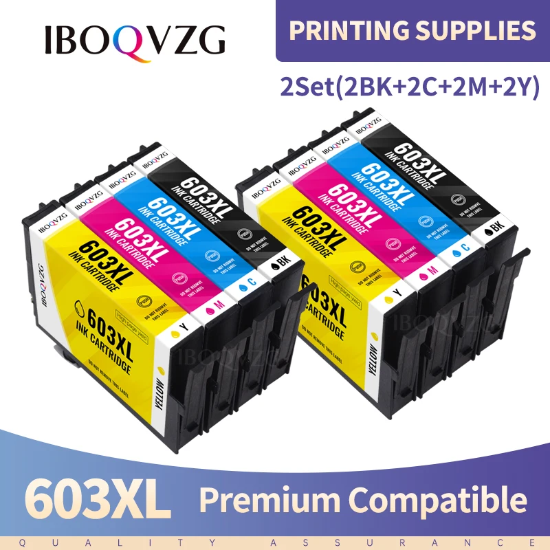 

IBOQVZG T603 T603XL E-603XL Compatible Ink Cartridge for Epson WorkForce WF-2810DWF WF-2830DWF WF-2835DWF WF-2850DWF Printer