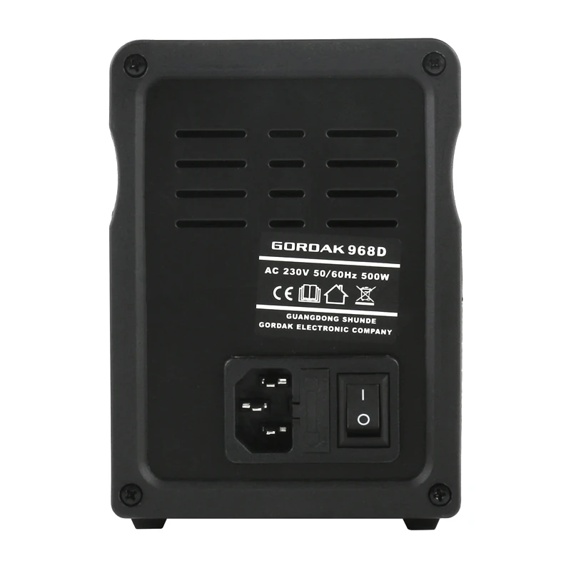 Gordak 968D Double Digital Display Anti Static Hot Air Gun Electric Soldering Iron SMD Rework Station BGA Desoldering Tool