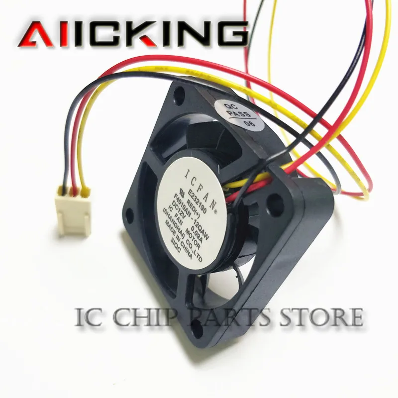 

Original ICFAN F4010AN-12QAW 12V O.O9A 4010 cooling fan 3-wire is in stock