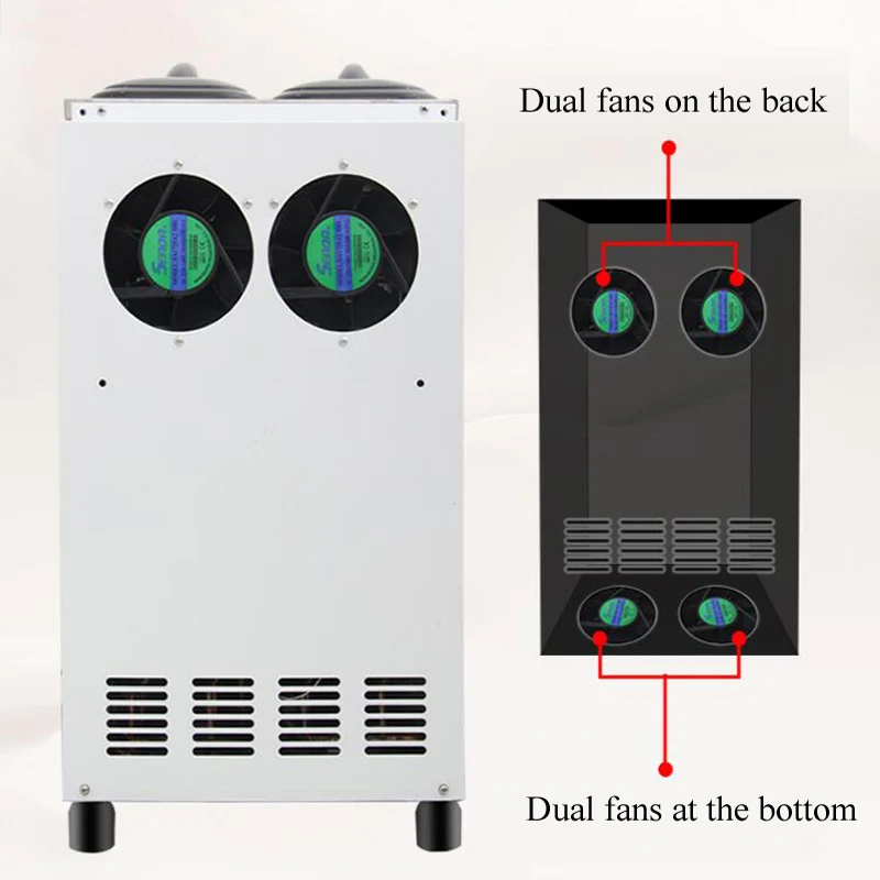 220V/110V Desktop Small Soft Ice Cream Machine Dual-system Yogurt Ice Cream Machine Three-color Ice Cream Machine