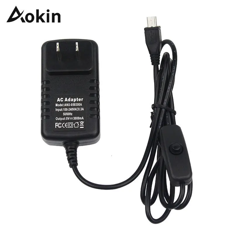 5v 3a Netzteil Ladegerät Ac Adapter Micro Usb Kabel Mit Power On/off Schalter Für Raspberry Pi 3 Banana Pi Pro Modell B B + Plus