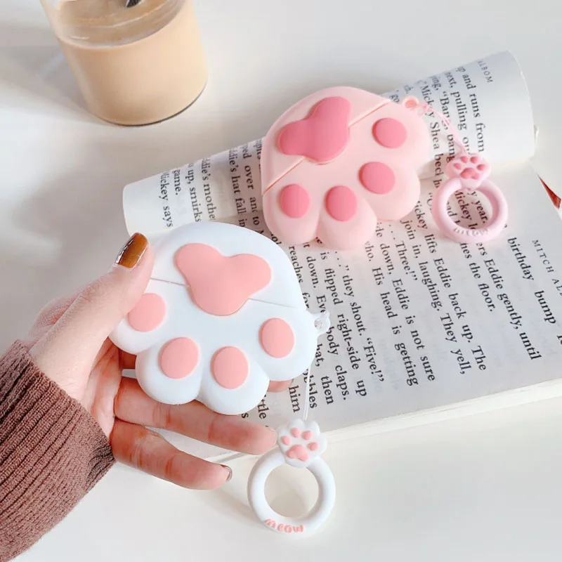 3D Cat Paw การ์ตูนซิลิโคนหูฟังสำหรับ Apple Airpods Pro 3ชุดหูฟังไร้สายบลูทูธปกป้องหวานน่ารัก-Lost