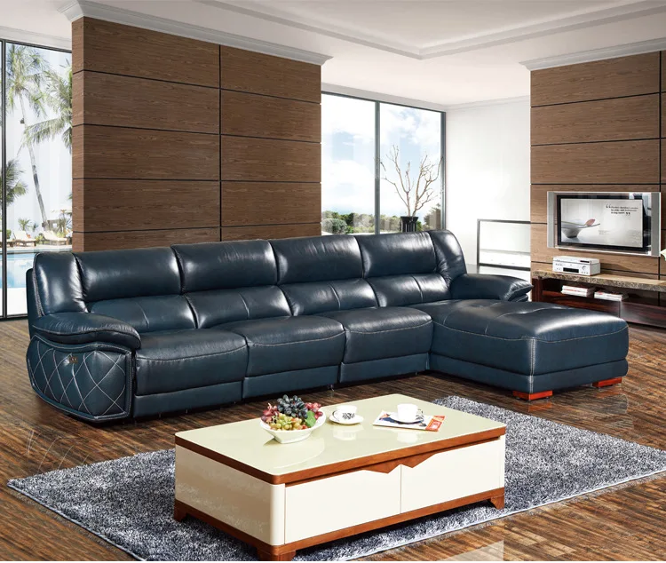 Living Room Sofa set corner sofa L real genuine cow leather sectional sofas recliner modern muebles de sala moveis para casa