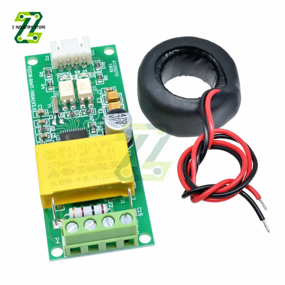 AC 80-260V 0-100A Meter Watt Power Volt Amp Current Digital Multifunction Test Module PZEM-004T For Arduino