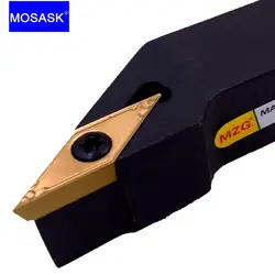 MOSASK SVJBR 인덱서 블 10 12 16 20 mm 보닝 커터 VBMT 카바이드 인서트, CNC 선반 가공 외부 선삭 공구 홀더