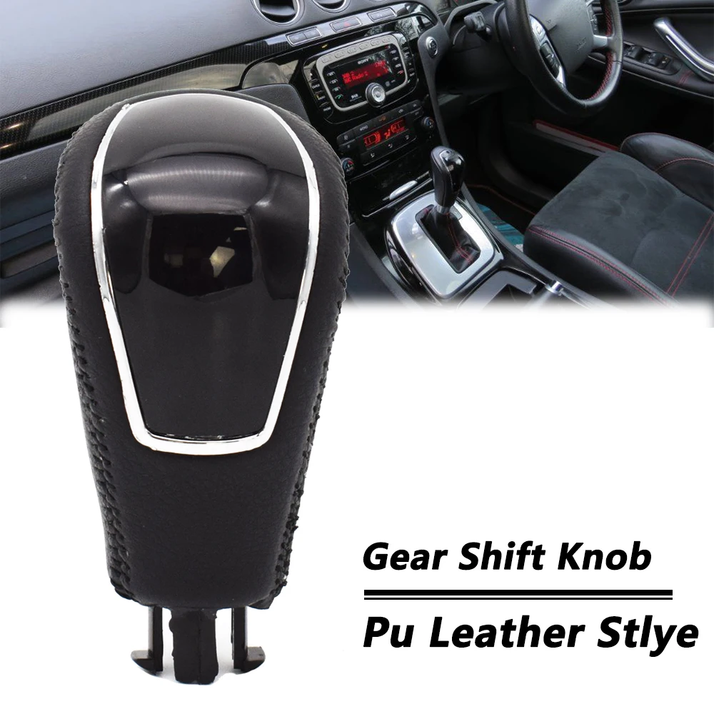 PU leather Car Automatic Transmission Gear Shift Knob Shifter Stick Lever For Ford Mondeo MK4/ Ford S-MAX/Ford Kuga/Ford Galaxy