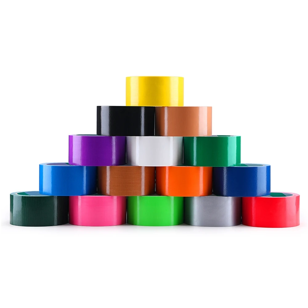 40mm Waterproof Sticky Adhesive Cloth Duct Tape 1Rolls Craft Repair Red Black Blue Brown Green Silvery 13 Colors 10M