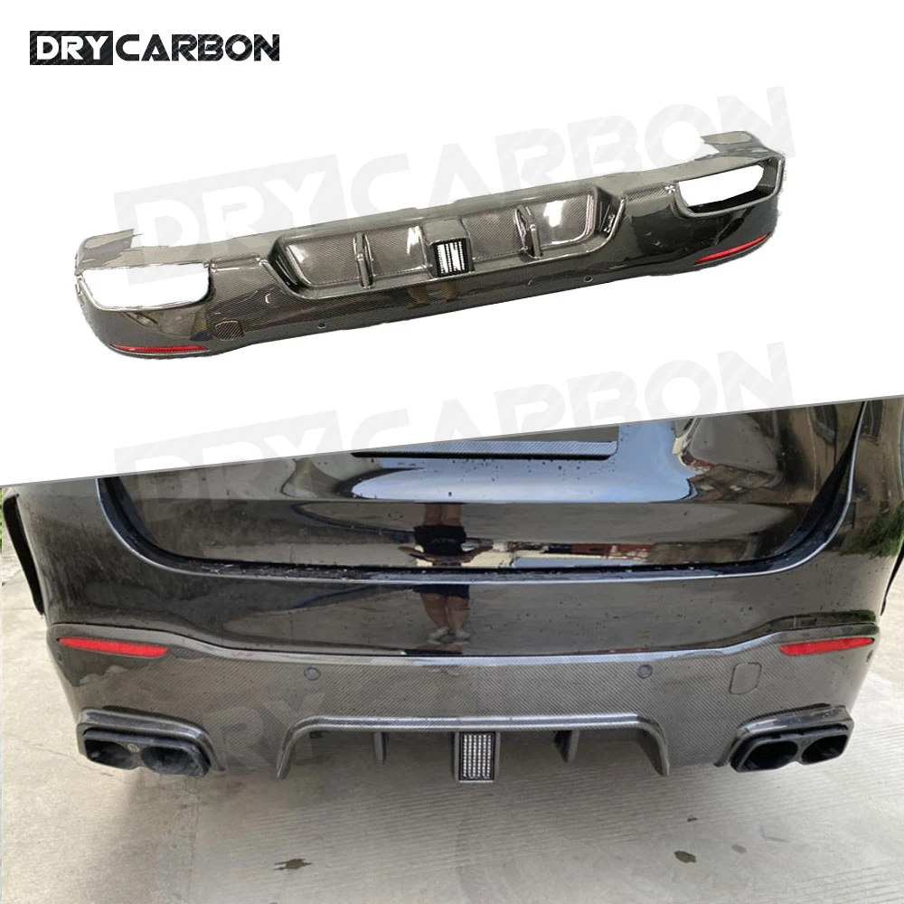 

Dry Carbon Fiber Rear Lip Diffuser Spoiler for Mercedes Benz GLE Class W167 GLE53 AMG SUV 2020 UP Rear Bumper Spoiler Diffuser