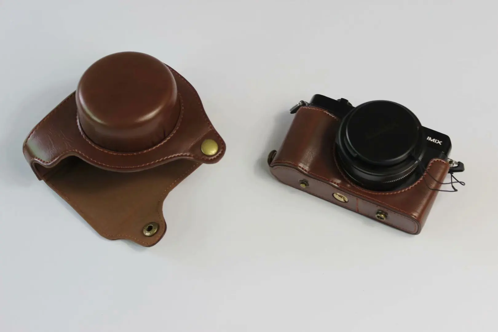 고급 PU 가죽 카메라 케이스 가방 커버, 파나소닉 DMC-LX100 LX100 LX100 II DC-LX100 II, 스트랩 포함 카메라 가방