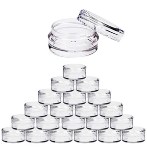 100pcs 2g/3g/5g/10g/15g/20g Empty Plastic Cosmetic Makeup Jar Pots Transparent Sample Bottles Eyeshadow Cream Lip Balm Container 10 best sales lipgloss container - №6