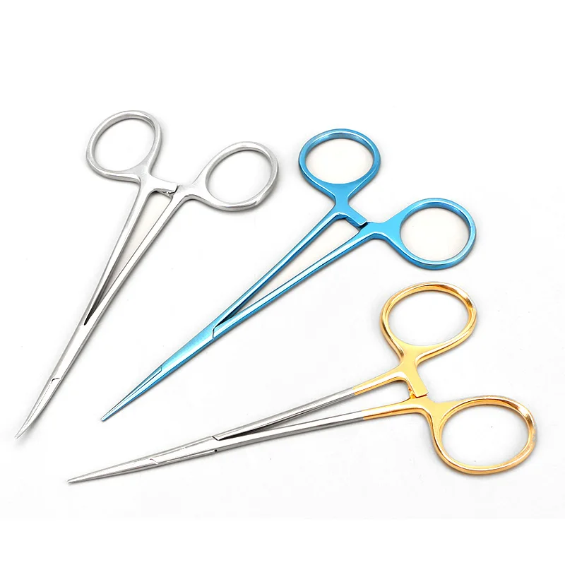 

Medical Stainless Steel Hemostatic Forceps 12.5cm Pet Surgical Forceps Microvascular Forceps Double Eyelid Instruments Tool