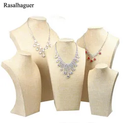 Jewelry Organizer Jewelry Stand Packaging Stand for Jewelry Necklace Display Linen Jewelry Display Shelf Necklace Bust Wholesal