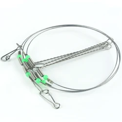 2/3//4/5pcs Fishhooks Anti-Winding Swivel String Fishing Hook Wire Leader Stainless Steel Rigs Swivel Fishing Lure Tackle Pesca