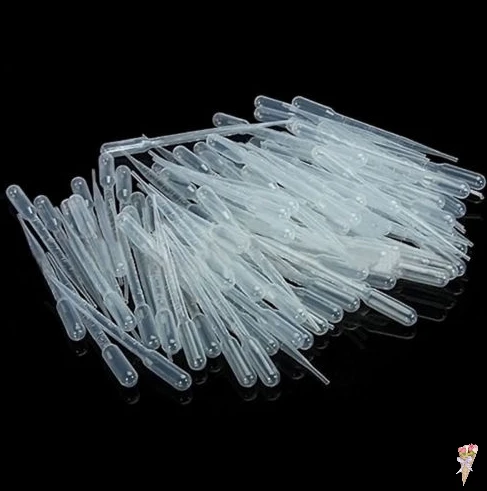 10 pièces 3ML Pipettes transparentes jetables en plastique oeil compte-gouttes transfert gradué Pipettes pour résine Silicone moule