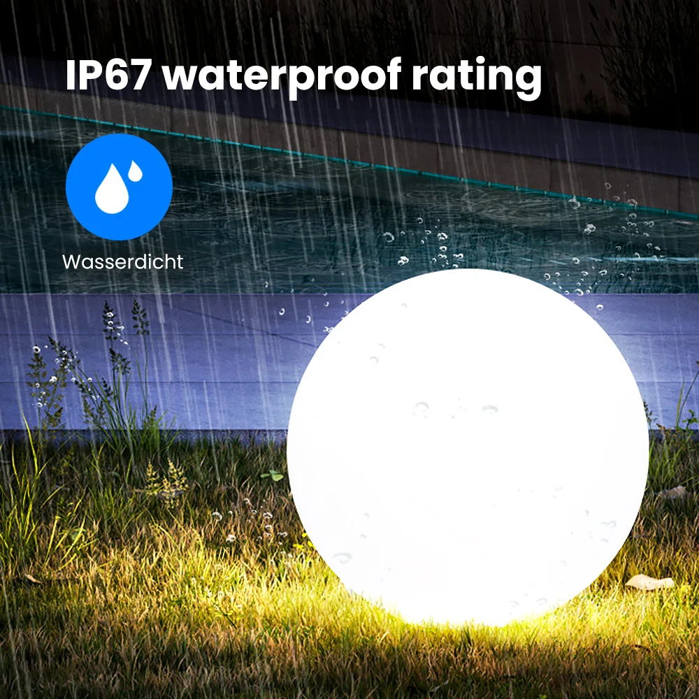 Imagem -03 - Outdoor Chargeable Ball Lamp Jardim Luz Street Lights Jardinagem Decoração Holiday Cottage Iluminação Piscina