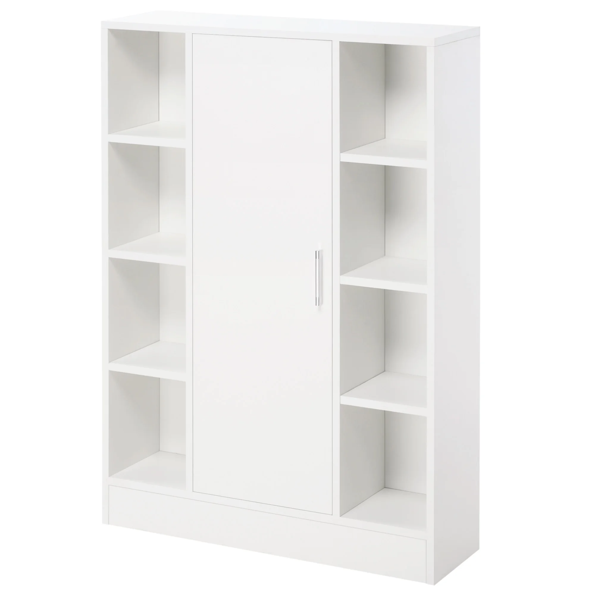 Kleankin bathroom floor wardrobe with 8 open compartments 1 door 71x22x100 cm