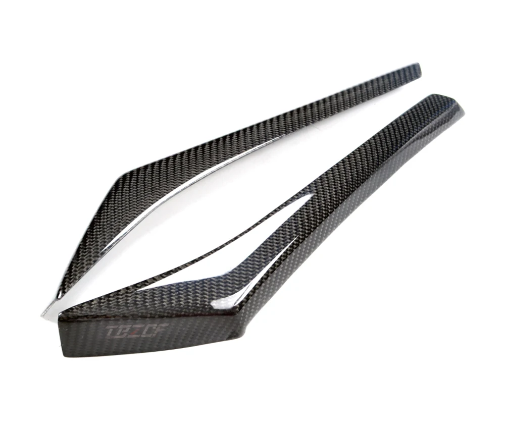 Car styling Headlight Carbon Fiber Eyebrow Decorative Cover Sticker Trim For Honda Jazz Fit GK5 2014-2018 Head Lamp Eyebrow