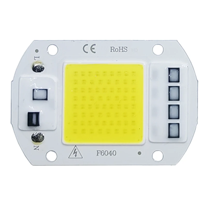 Puce de lampe LED COB AC 220V, ampoule LED 10W 20W 30W 50W IP65 haute puissance, IC intelligent, bricolage ampoule projecteur lampe à puce extérieure