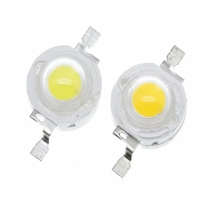 10 개/몫 led 1W 100-120LM LED 전구 IC SMD 램프 빛 일광 화이트/따뜻한 화이트 높은 전력 1W LED 램프 구슬