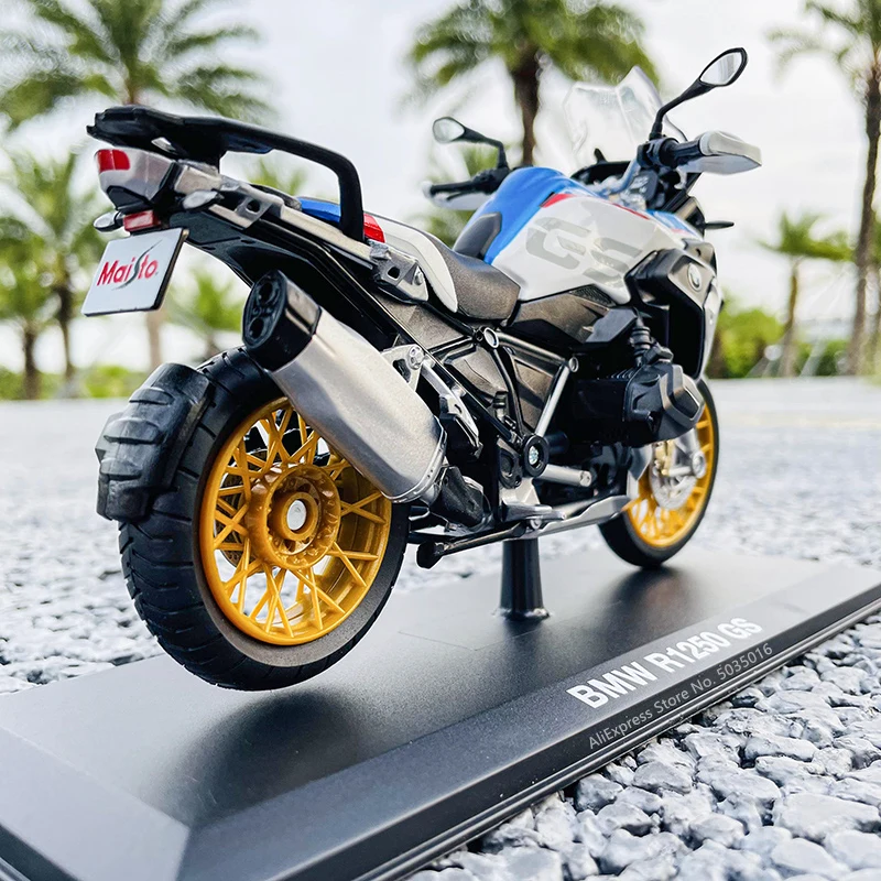 Maisto 1:12 BMW R 1250 GS With base alloy off-road motorcycle genuine authorized die-casting model toy car collection gift