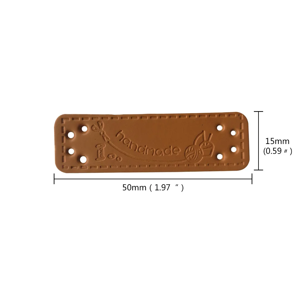 Needlework Hand Made Leather Labels For Diy Sewing Accessories For Bag Shoes Hat Handmade Leather Sewing Tags For Gift Box