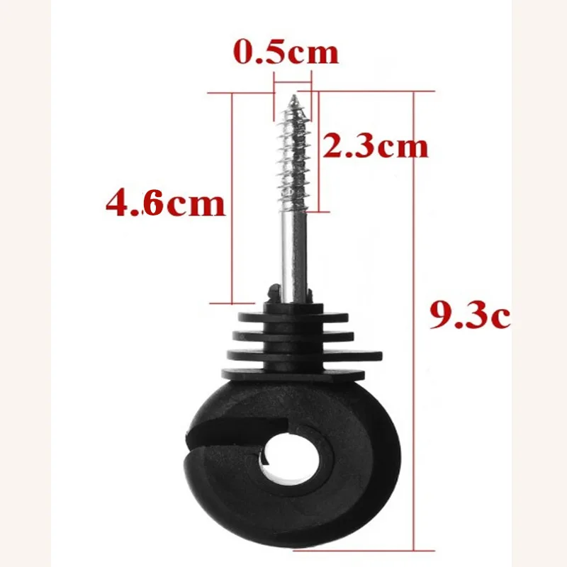 

50pcs Electric Fence Insulators Screw In Post Wire Stable and Easy To Twist Electric Fence Ring Insulator Guardian Small Animals