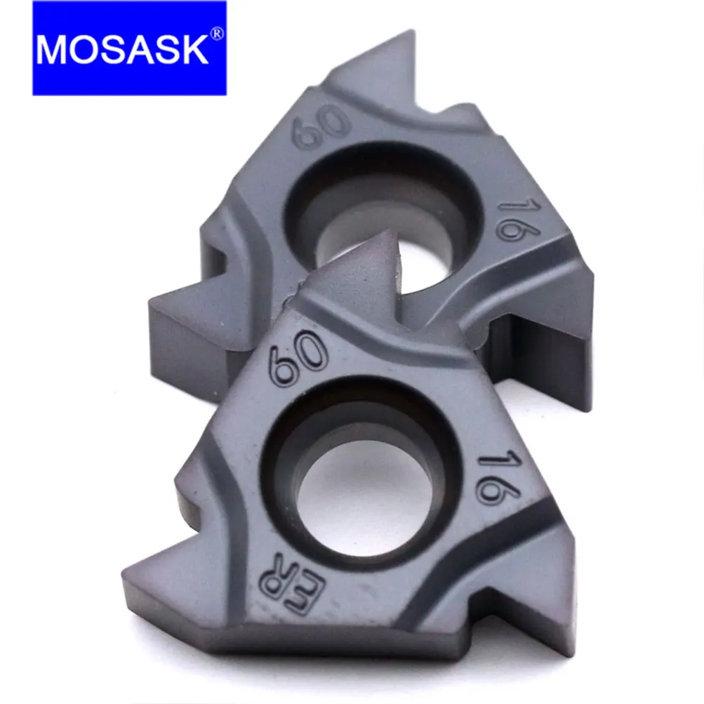 Imagem -03 - Mosask 10 Pcs 16er 22er Zp10 Métrica de Processamento de Rosca Externa de Carboneto de Tungstênio Threading Inserções