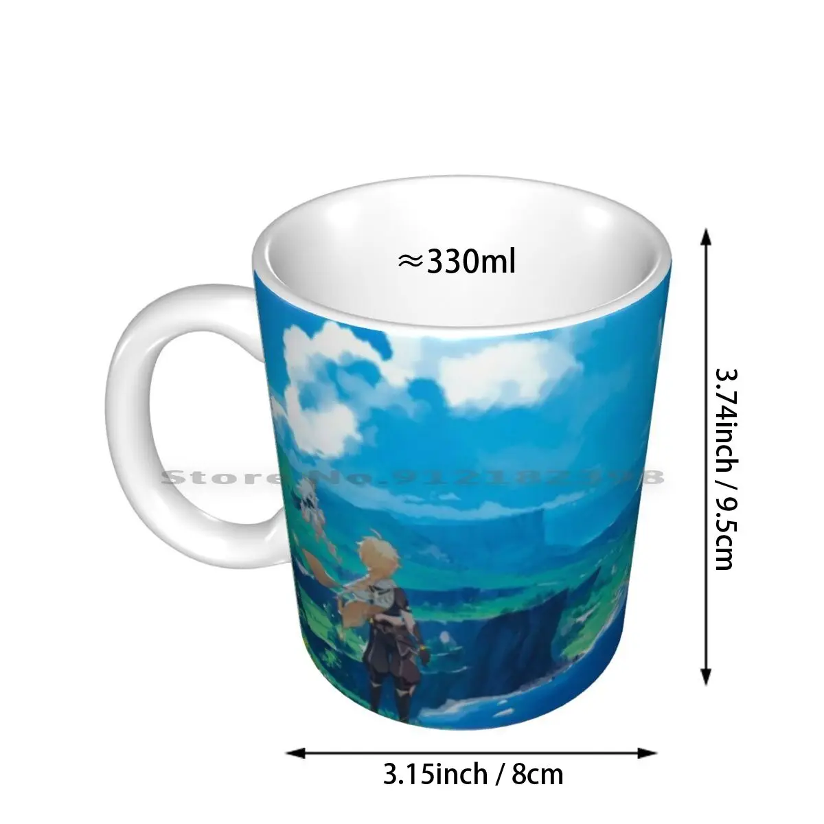 Genshin Impact Landscape Paimon Game 2020 Ceramic Mugs Coffee Cups Milk Tea Mug Genshin Impact Paimon Genshin Impact Game