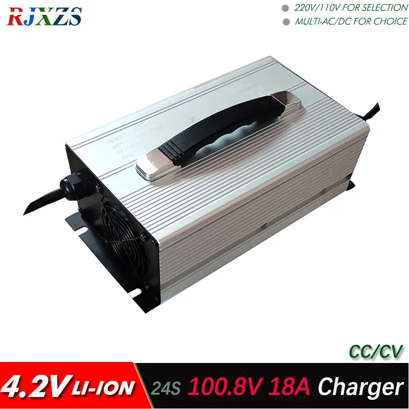 

Зарядное устройство 100,8 в, 18 А для аккумуляторов 24S lipo/литий-полимерных/литий-ионных аккумуляторов, умное зарядное устройство с поддержкой режима CC/CV, 4,2 в * 24 = 100,8 в