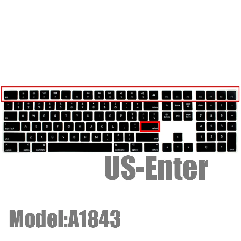 Silicone Keyboard Cover Keypad Skin Protector For Apple Magic Keyboard with Numeric Keypad A1843 MQ052LL/A  MB110/B  A1243 Imac