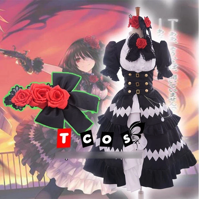 

COSLEE Date A Live Tokisaki Kurumi Five Years Ago Hallowmas Lolita Party Dress Uniform Cosplay Costume Suit For Women Outfit