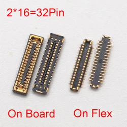 2-5pcs 32pin LCD Display Screen Flex FPC Connector On Motherboard For HUAWEI Y7P 2020/P40 Lite/P20 Lite 2019/Honor 9X/Pro/X30