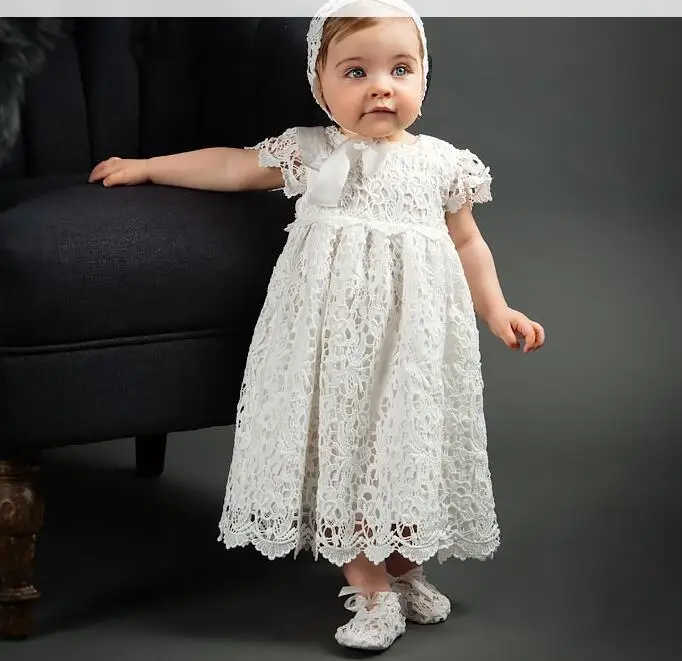 Hetiso Beige Baptism Infant Baby Girl Dresses Kids Party Dress Christening Dresses Newborn First Birthday Outfits Size 3-24 mont